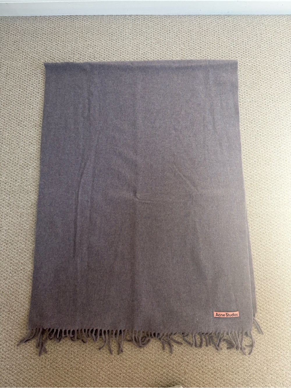 Acne Studio Women’s Lavender Gray Wool Scarf